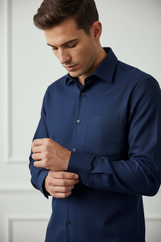 Full Sleeve Shirts  Navy Blue-Yarndrop™