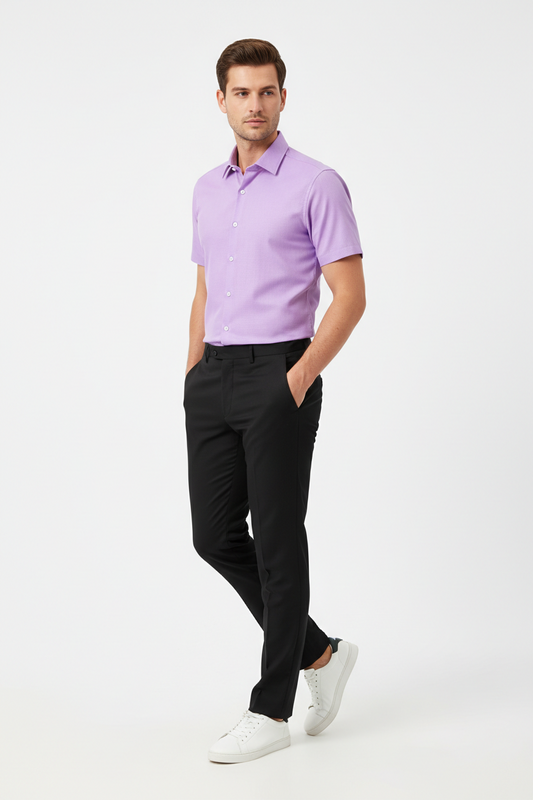 Short Sleeve Shirts Lavender-Yarndrop™