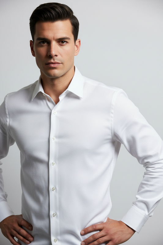 Full Sleeve Shirts  White-Yarndrop™